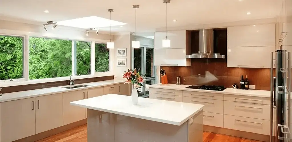 Kitchen cabinet refacing and remodel results in a modern kitchen in Boca Raton, FL