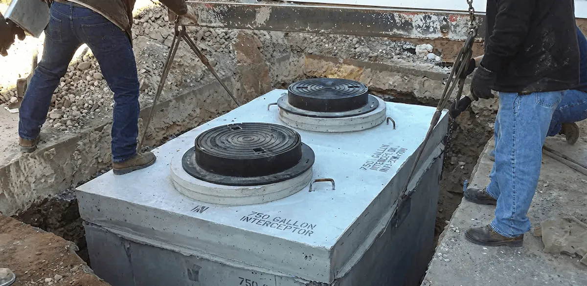 Grease trap installation for a commercial property drainage system in Boca Raton, FL