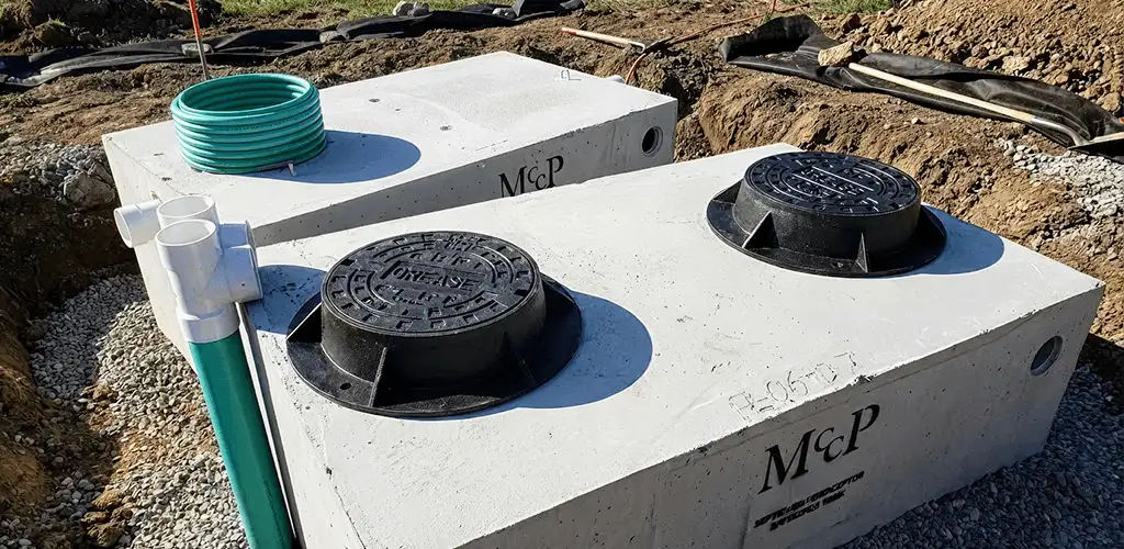 Grease trap installation unit set in place for drainage protection in Boca Raton, FL