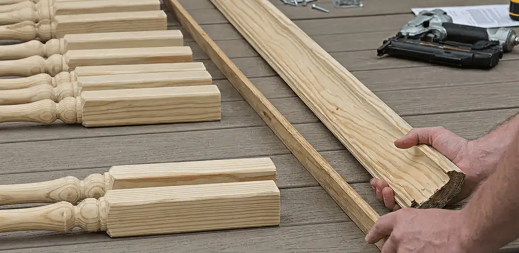 Handrail installation materials and wood components for stair rail work in Boca Raton, FL
